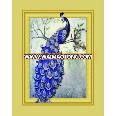 DIY Diamond Painting,Diamond Embroidery,Animal,blue Peacock,Full,Rhinestone,5D,Cross Stitch,Diamond Mosaic,Decor