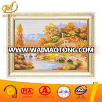 Russian-European styles village wholesales diamond sticky painting kits canvas for wall art a186